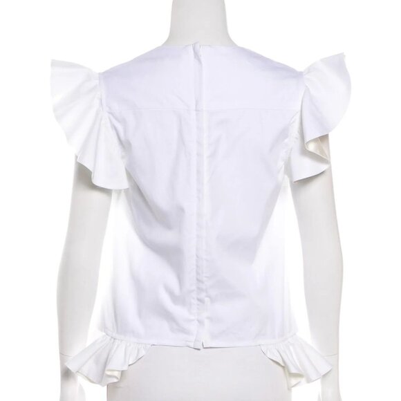 HARVEY FAIRCLOTH Angel Sleeve Zip-Up Top Size: M - Picture 3 of 10